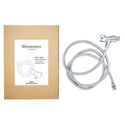 Chrome shower hose and arm mount set for Womanizer Wave.