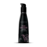 Black bottle of Wicked Pink Lemonade flavored water-based intimate lubricant.