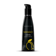 Black bottle of Wicked Mango flavored water-based intimate lubricant.