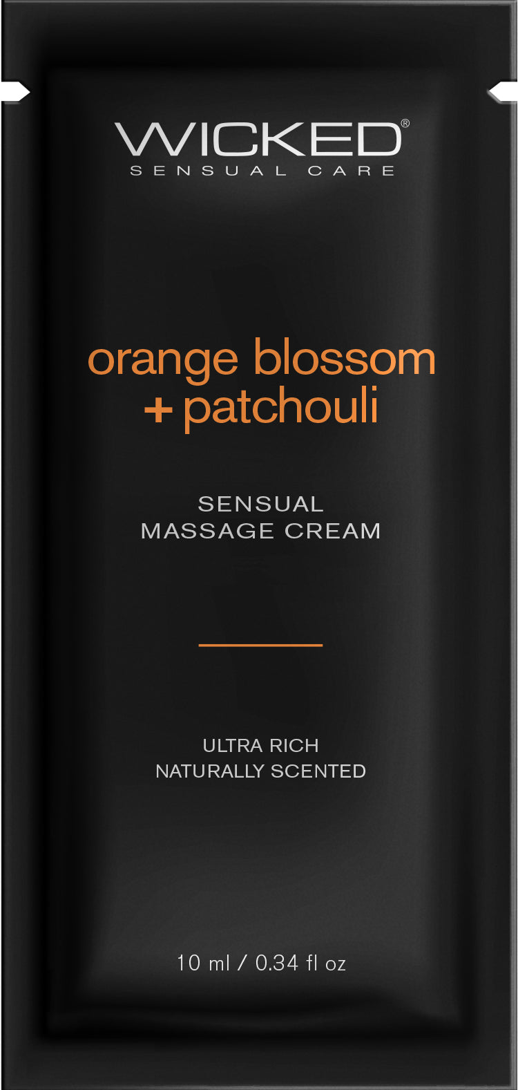Wicked Orange Blossom & Patchouli Sensual Massage Cream, 10ml.