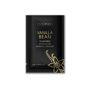 Wicked Vanilla Bean flavored water-based lubricant sachet.