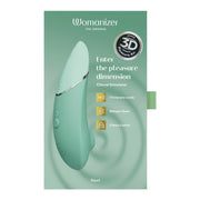 Womanizer Next Pleasure Air Clitoral Stimulator in sage green with 3D Pleasure Air technology.