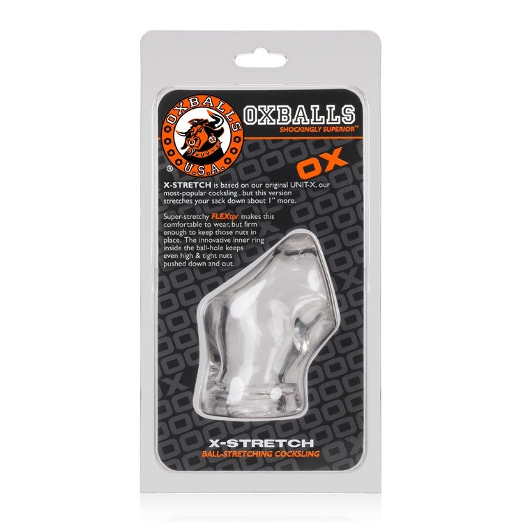 Clear FLEXtpr cocksling and ball stretcher by Oxballs.