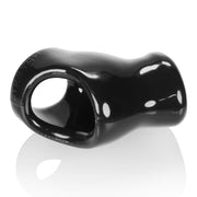 Black X-Stretch cock sling and ball stretcher with a smooth, curved design.