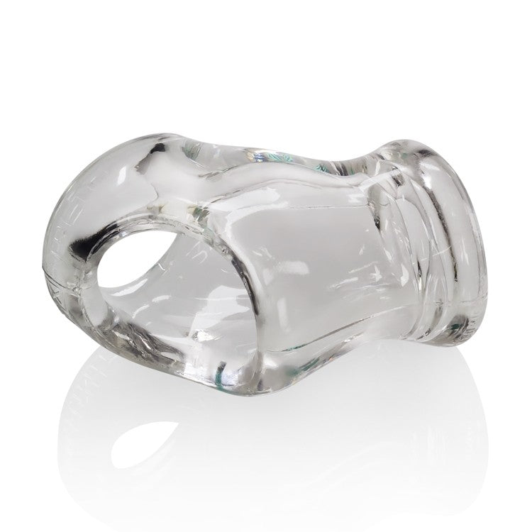 Clear FLEXtpr cocksling and ball stretcher with an open ring design.