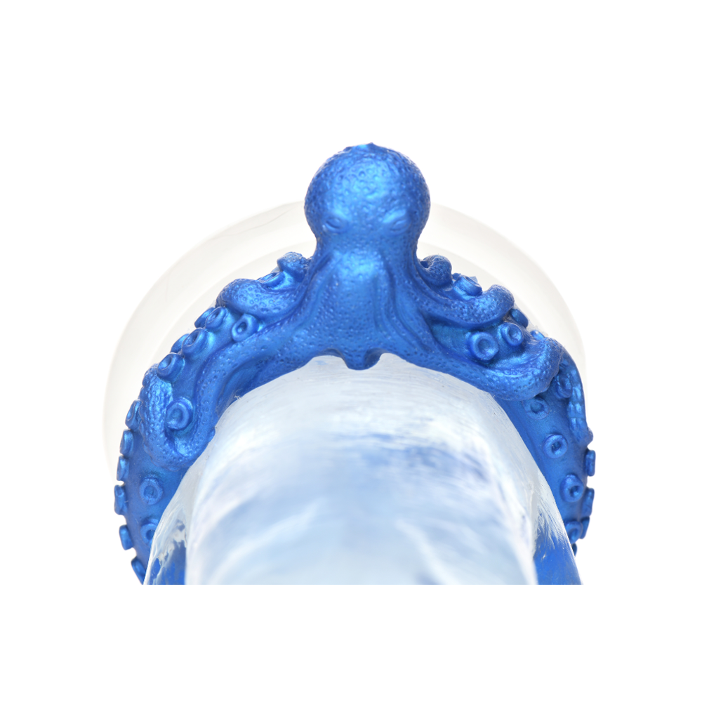 Blue octopus-shaped silicone cock ring.