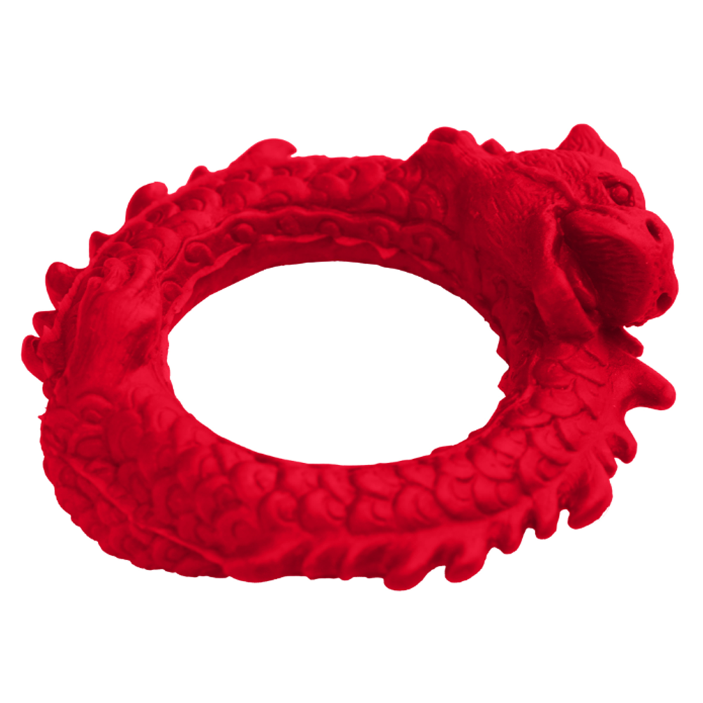 Red silicone dragon-shaped cock ring.