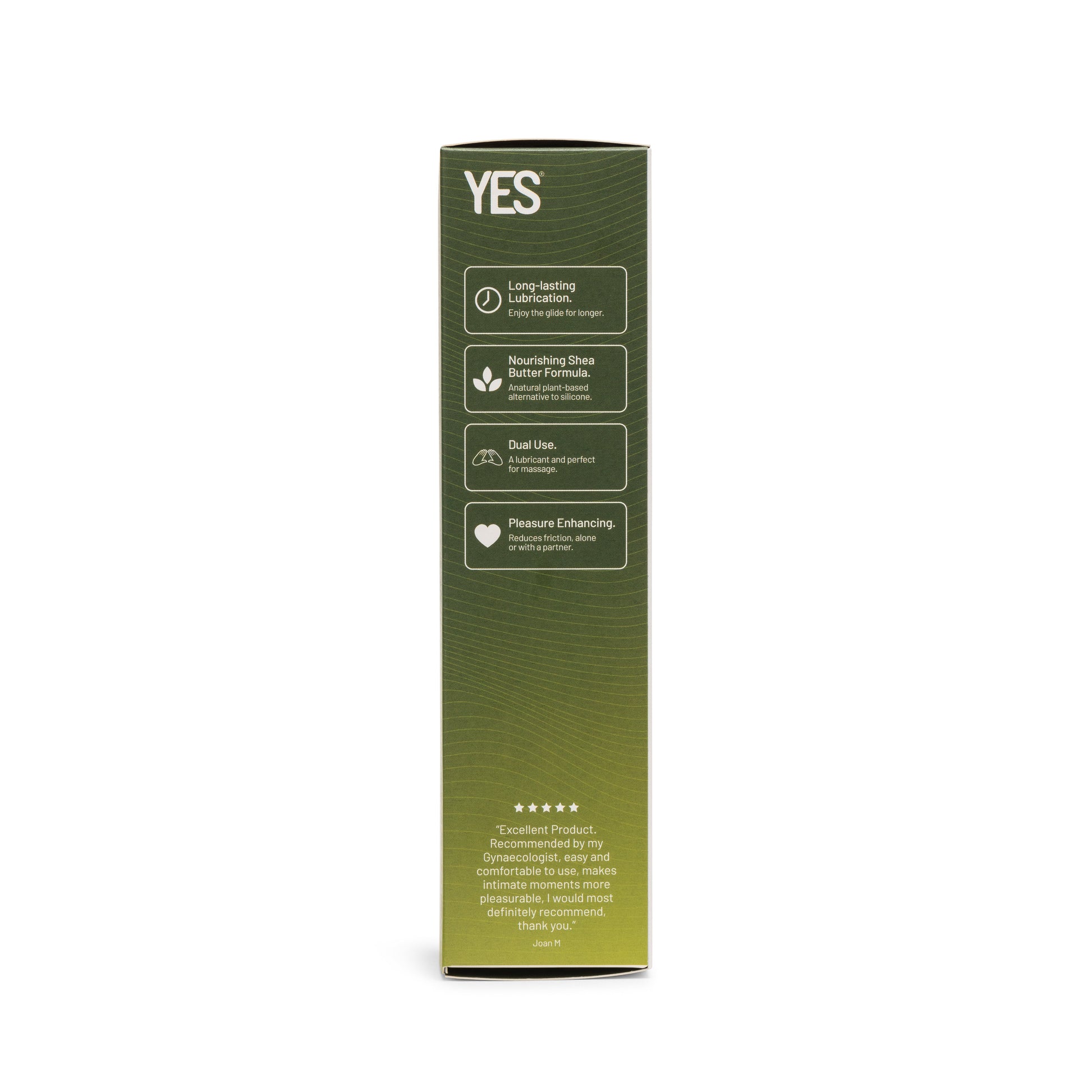 YES OB oil-based organic lubricant with shea butter formula.